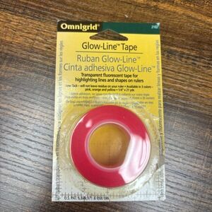 Omnigrid Glow-Line Tape 2102 Fluorescent Pink Orange Yellow 3 Pack 1/4in x 21yds